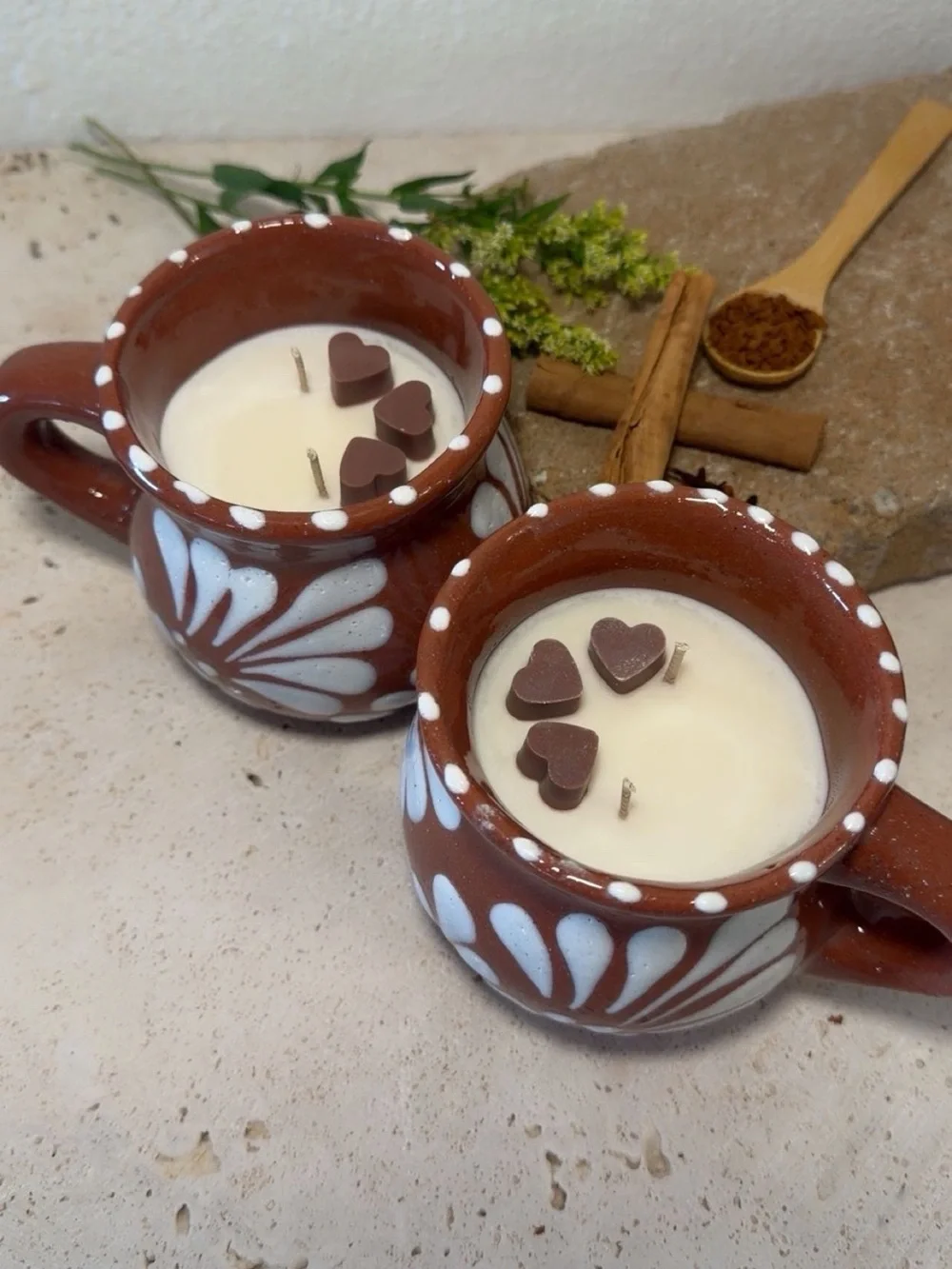 Coffee Scented Candle • Mexican Mug • Vanilla + Cinnamon + Clove • Fall Candle